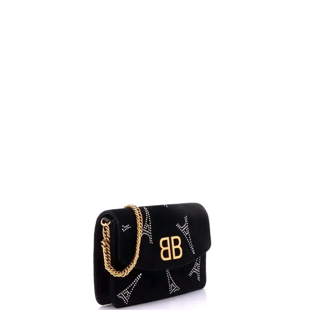 Balenciaga Bb Round Wallet On Chain #258675B64B - Picture 2 of 8